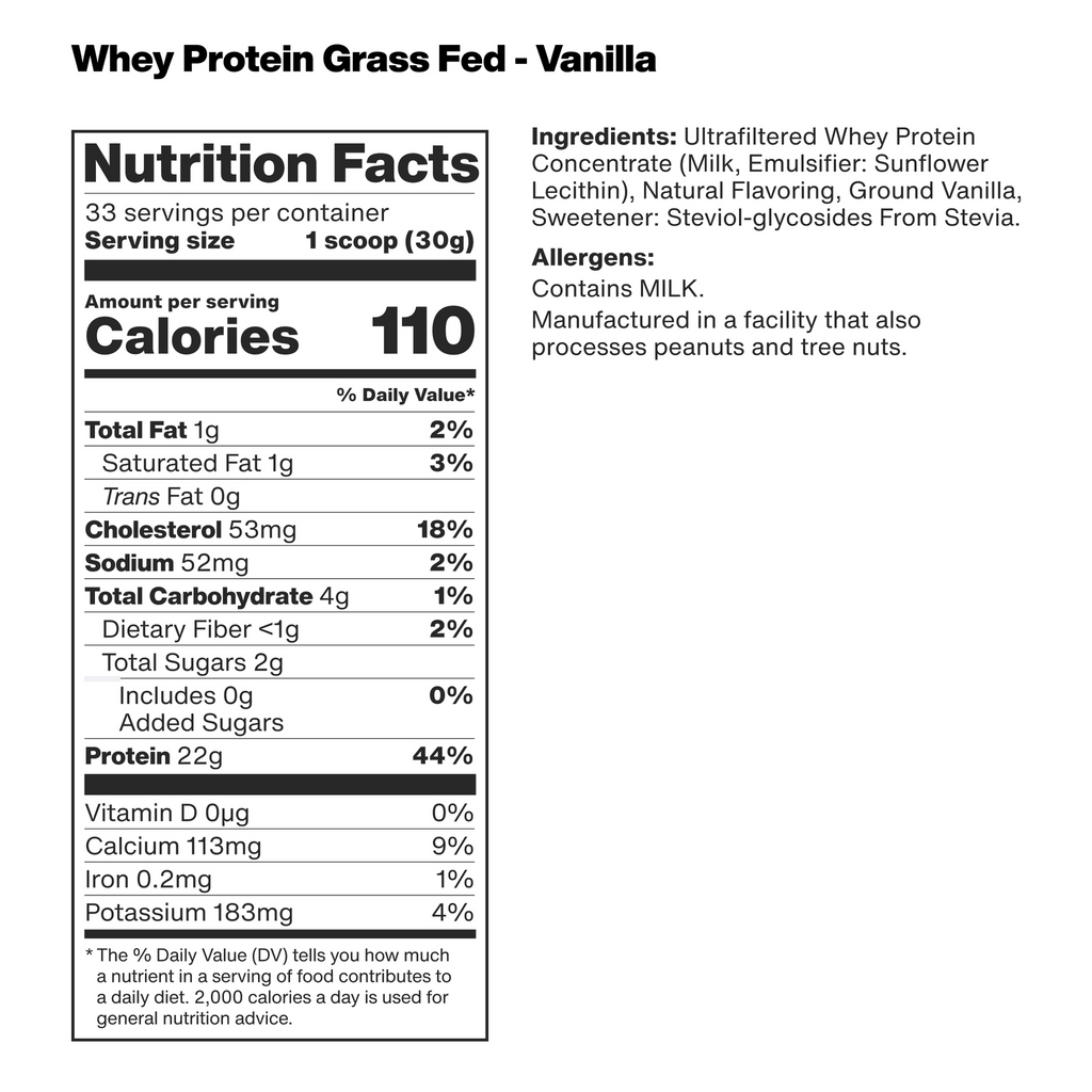 Vilgain Grass-fed Whey Protein 1000g