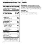 Vilgain Grass-fed Whey Protein 1000g