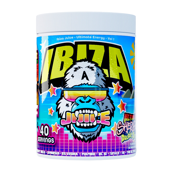 Gorillalpha Ibiza Juice - 480g / Ultimate Sherbert Double Dipped - Pre-Workout Powder