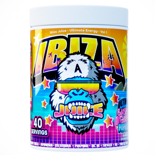 Gorillalpha Ibiza Juice - 480g / Ultimate Bubble Gum Popsicle - Pre-Workout Powder