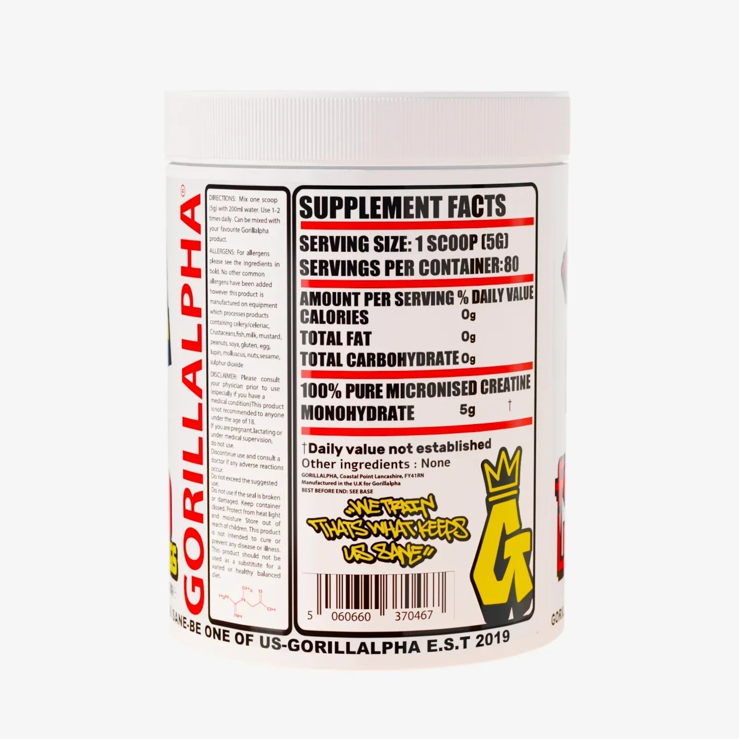 Gorillalpha Creatine - 400g - Creatine Powder
