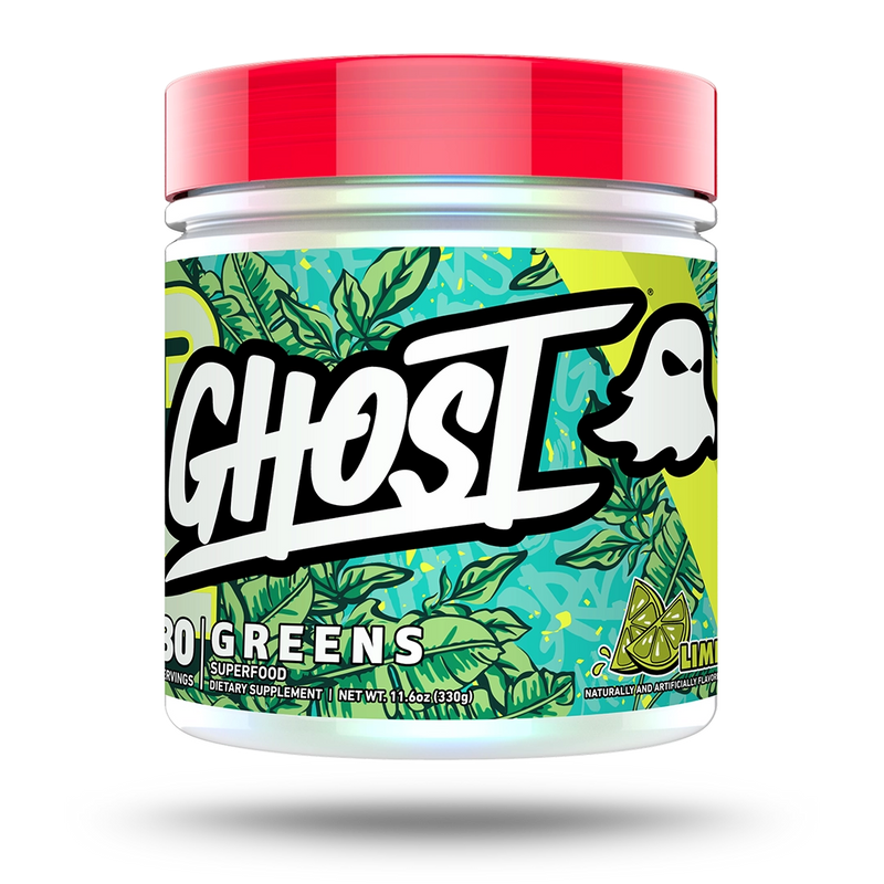 Ghost Greens superfood supplement with billion CFU and Biocore® Optimum in lime flavor