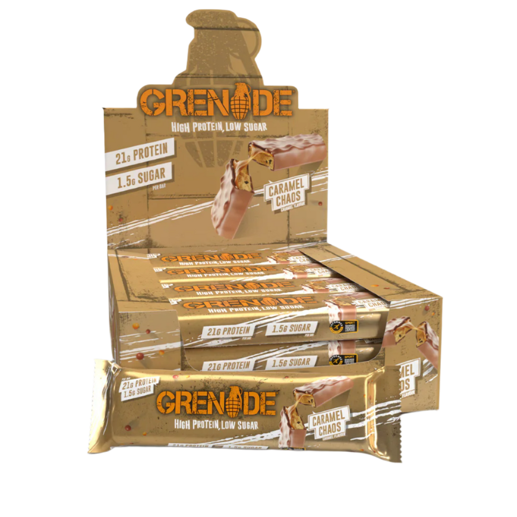 Grenade Protein Bar - 12x60g / Caramel Chaos - Protein Bars