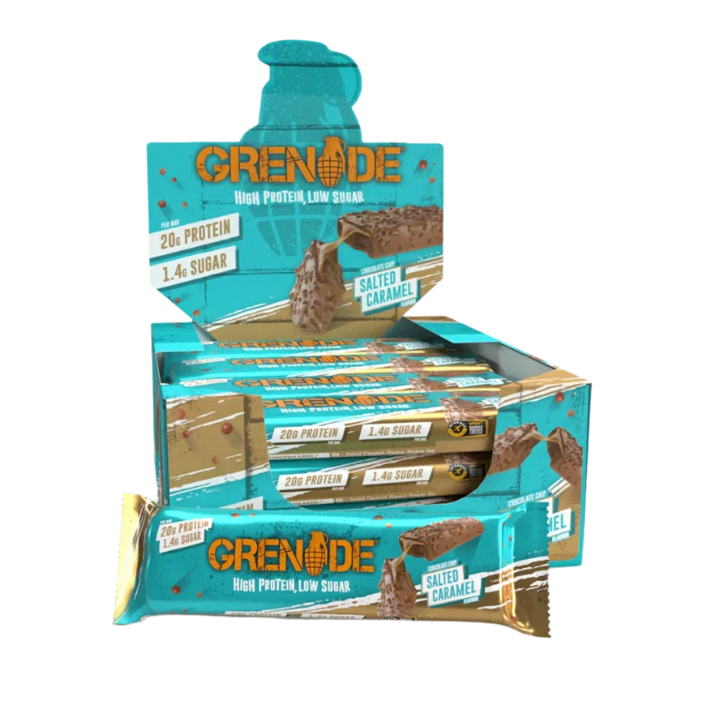 Grenade Protein Bar - 12x60g / Chocolate Chip Salted Caramel - Protein Bars