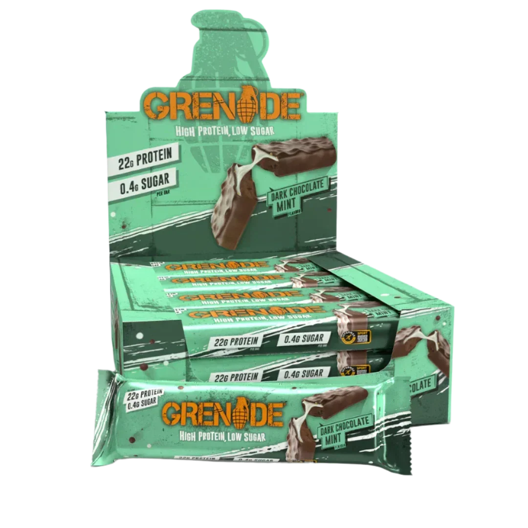 Grenade Protein Bar - 12x60g / Dark Choc Mint - Protein Bars