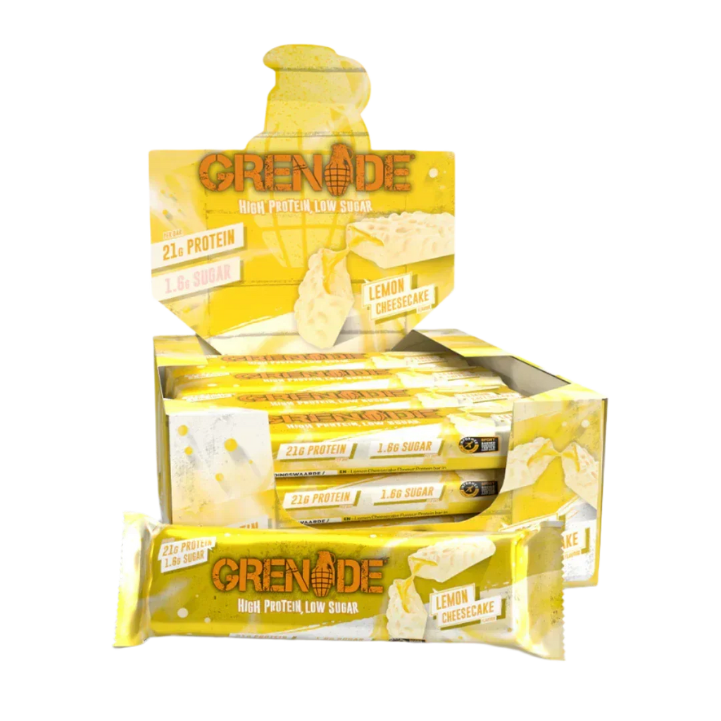 Grenade Protein Bar - 12x60g / Lemon Cheesecake - Protein Bars