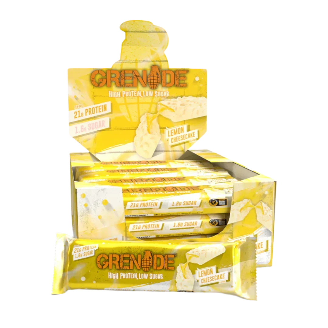 Grenade Protein Bar - 12x60g / Lemon Cheesecake - Protein Bars