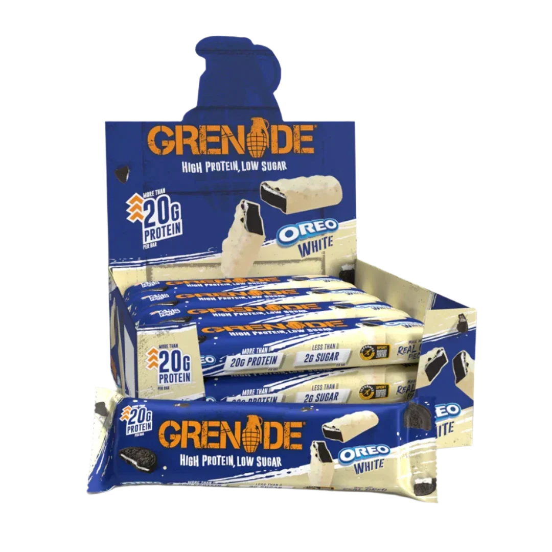 Grenade Protein Bar - 12x60g / Oreo White - Protein Bars