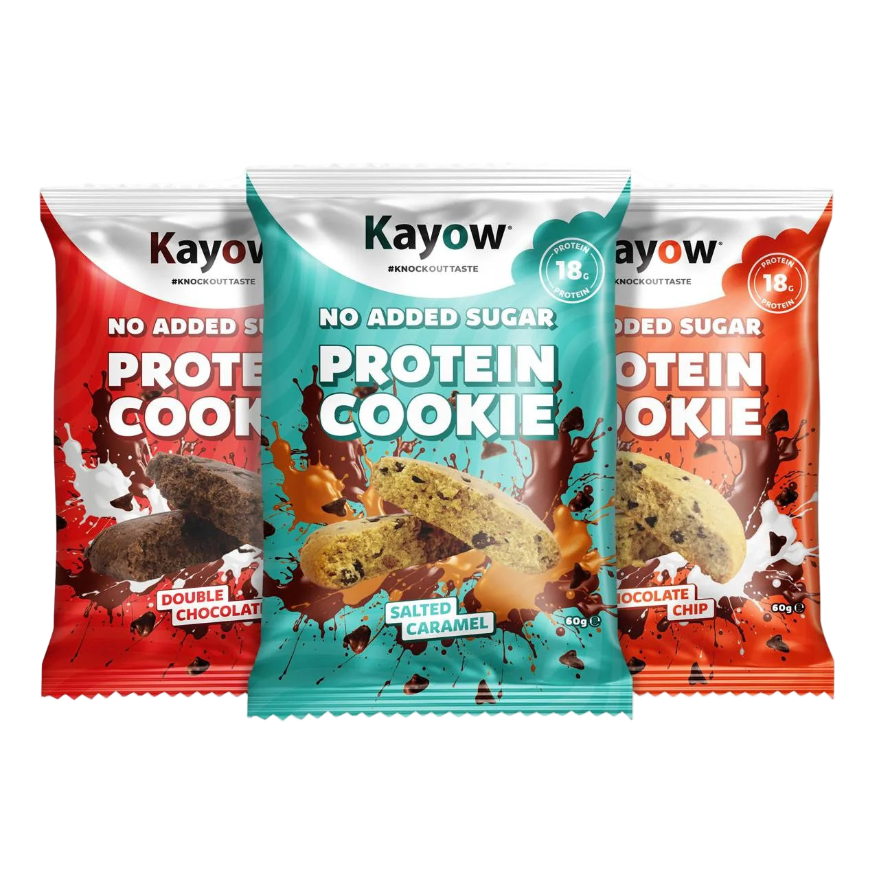 Kayow Nutrition No Added Sugar Protein Cookies 12x60g