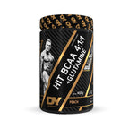 Black and gold tub of Nutrition Hit BCAA 4:1:1 + Glutamine supplement powder
