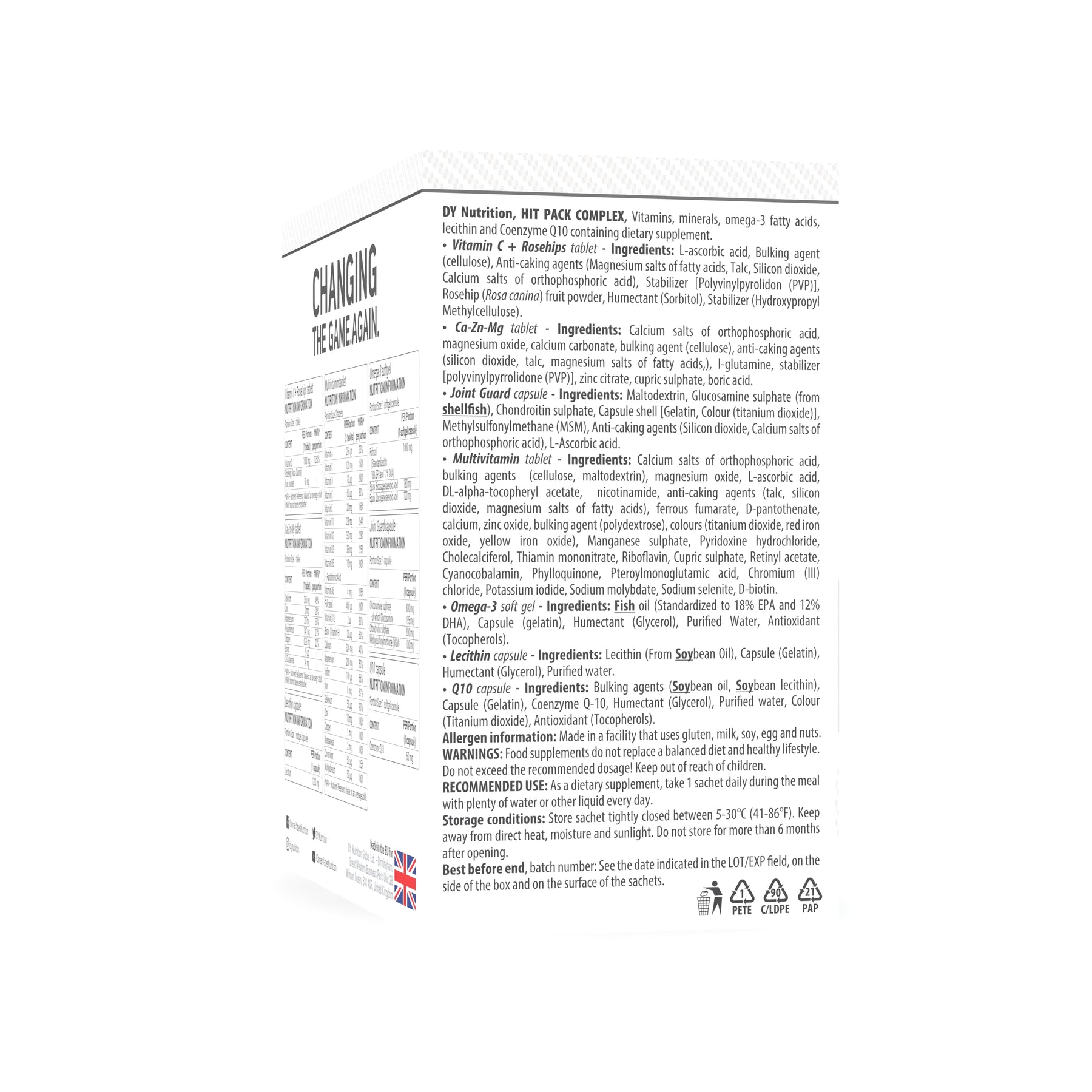 DY Nutrition Hit Pack Complex - 30x8 Packs - Multi-Vitamin Capsules