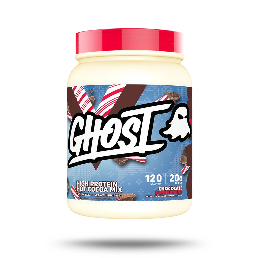 Ghost High Protein Hot Cocoa Mix - 480g / Peppermint Hot Chocolate - Protein Cocoa Powder