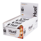 Box of Huel complete nutrition bars on a white background