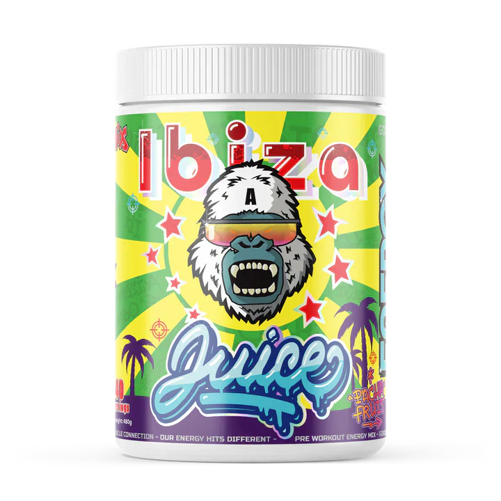 Gorillalpha Ibiza Juice - 480g / Pacha Fruit Strawberry Watermelon - Pre-Workout Powder