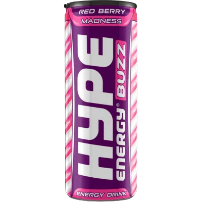 HYPE Buzz Marshmallow Berrylicious Red Berries - 24x250ml / Buzz Berrylicious - Energy Ready-To-Drinks