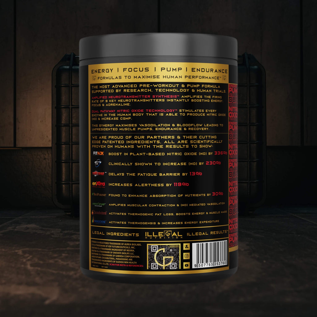 Illegal Nutrition Premium Pre-Workout (Stim + Pump) - 193g / Strawberry - Pre-Workout Powder