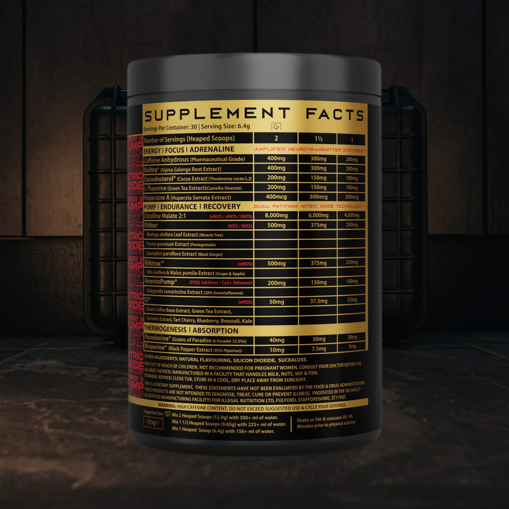 Illegal Nutrition Premium Pre-Workout (Stim + Pump) - 193g / Strawberry - Pre-Workout Powder