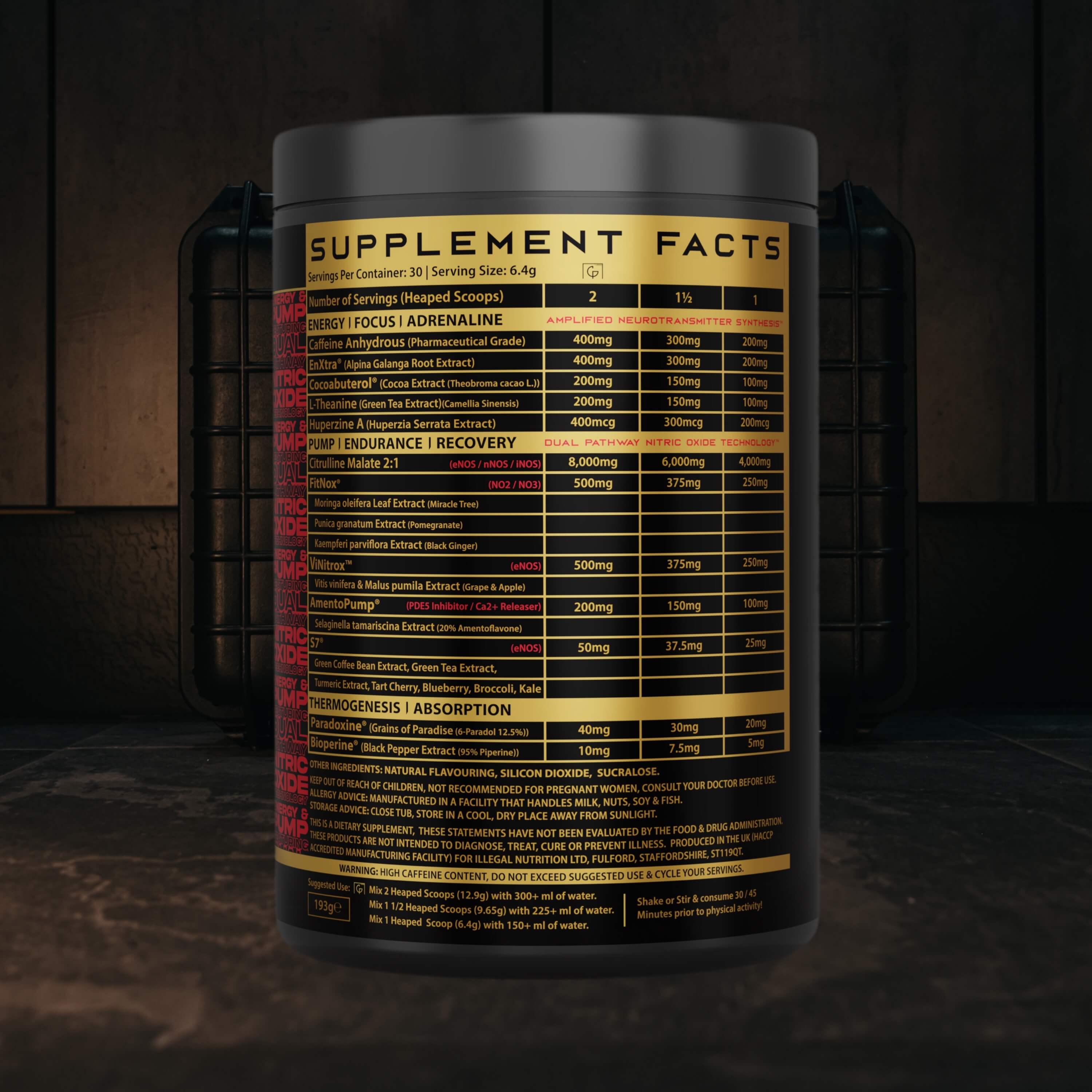 Illegal Nutrition Premium Pre-Workout (Stim + Pump) - 193g / Strawberry - Pre-Workout Powder