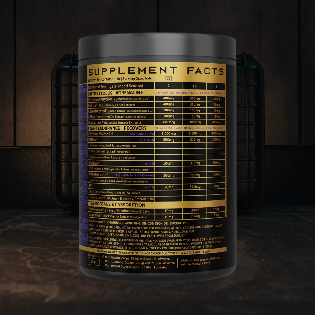 Illegal Nutrition Premium Pre-Workout (Stim + Pump) - 193g / Strawberry - Pre-Workout Powder