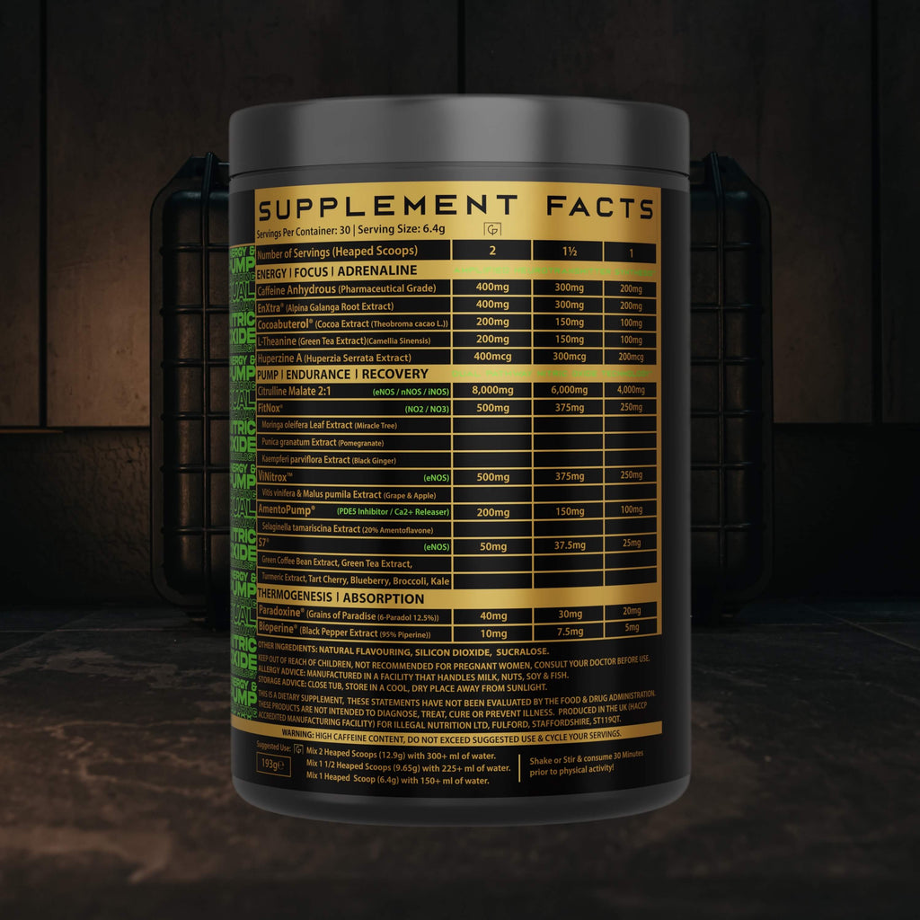 Illegal Nutrition Premium Pre-Workout (Stim + Pump) - 193g / Strawberry - Pre-Workout Powder