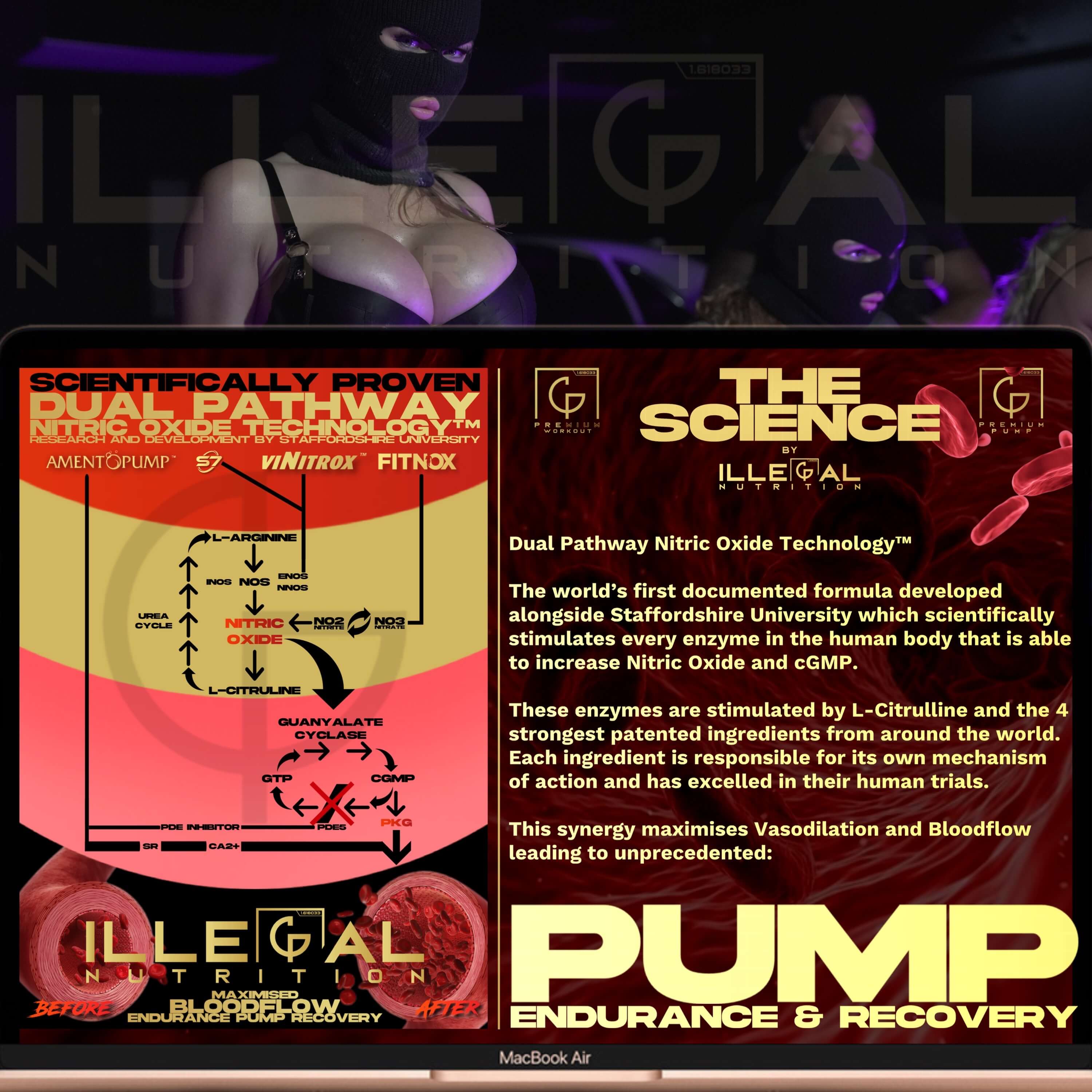 Illegal Nutrition Premium Pre-Workout (Stim + Pump) - 193g / Strawberry - Pre-Workout Powder