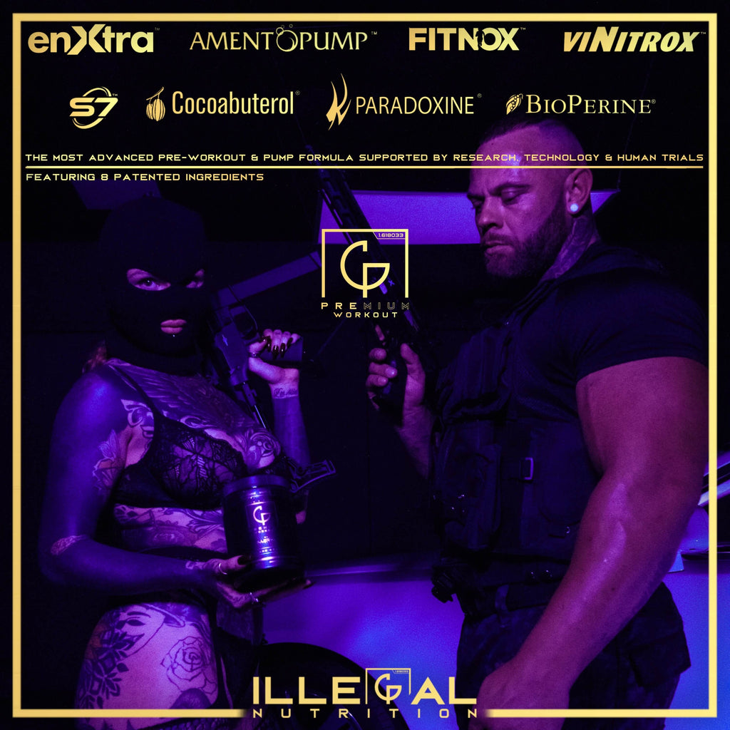 Illegal Nutrition Premium Pre-Workout (Stim + Pump) - 193g / Strawberry - Pre-Workout Powder