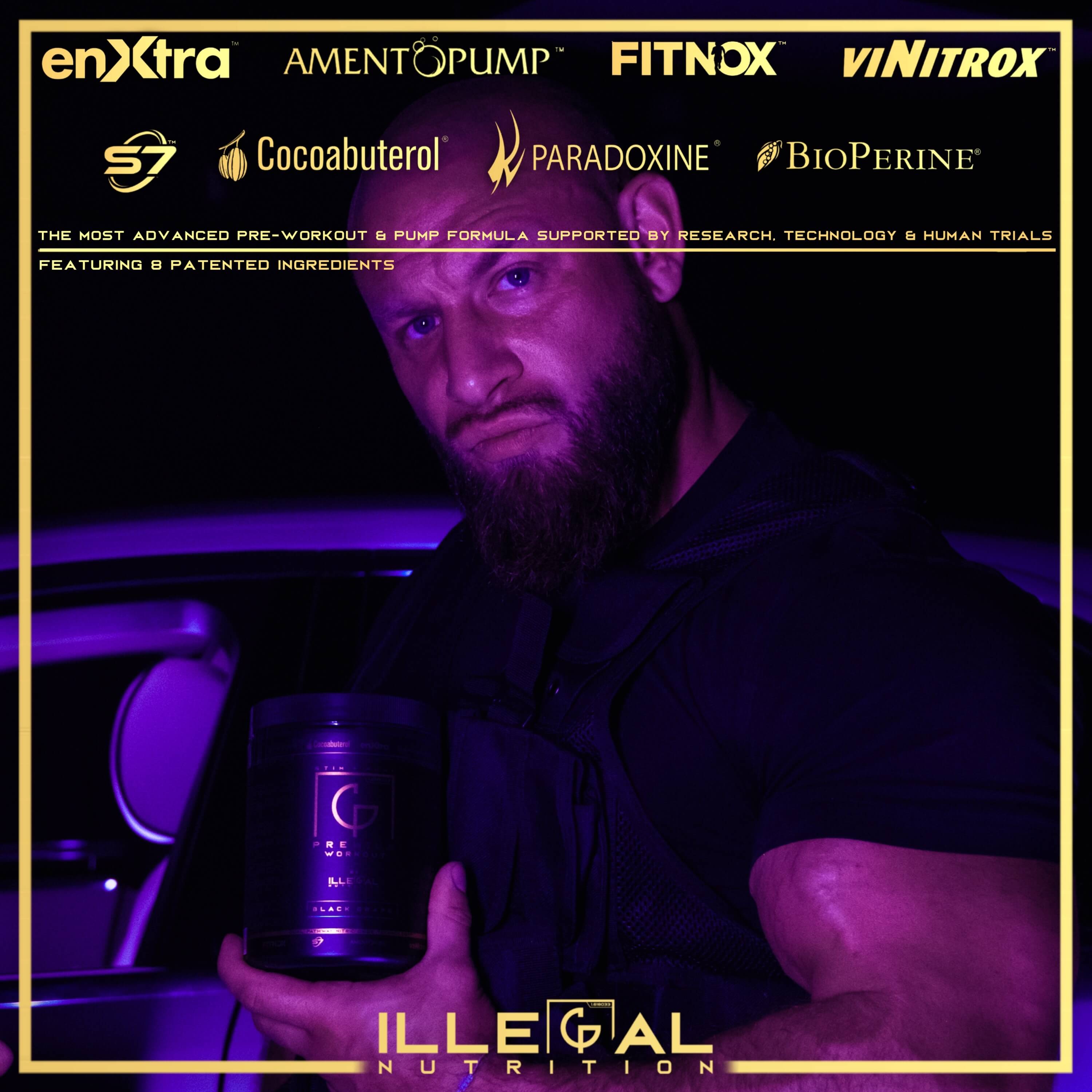 Illegal Nutrition Premium Pre-Workout (Stim + Pump) - 193g / Strawberry - Pre-Workout Powder