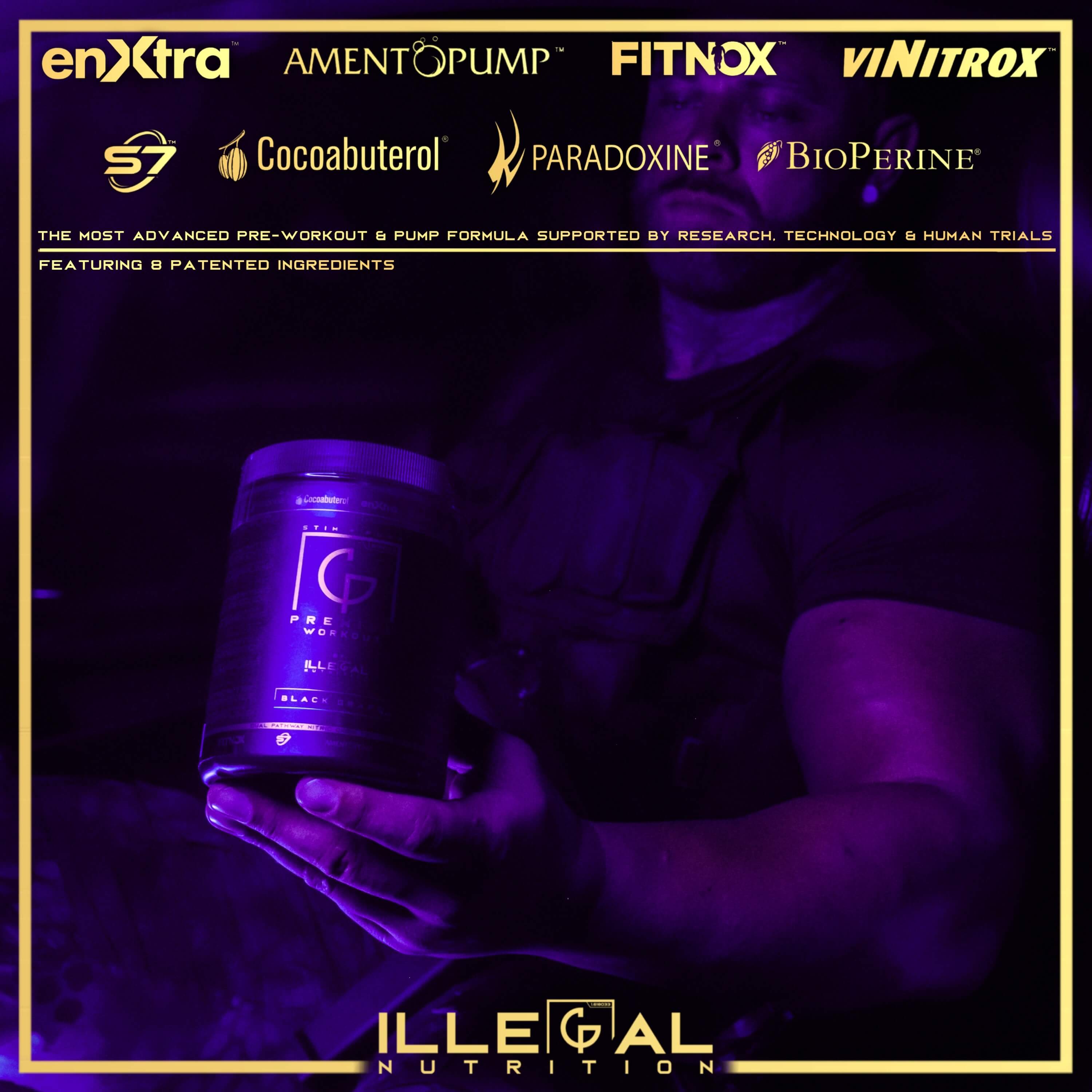 Illegal Nutrition Premium Pre-Workout (Stim + Pump) - 193g / Strawberry - Pre-Workout Powder
