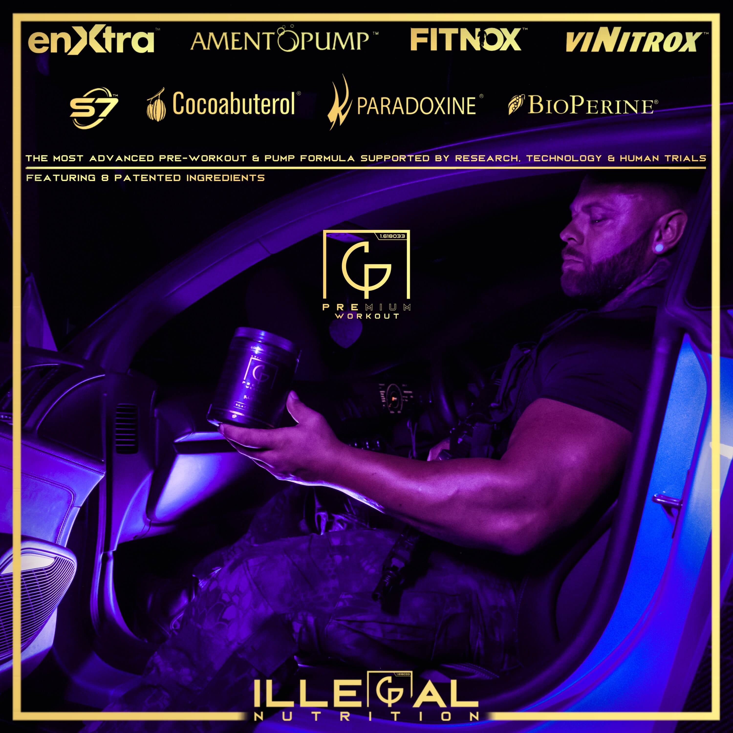Illegal Nutrition Premium Pre-Workout (Stim + Pump) - 193g / Strawberry - Pre-Workout Powder