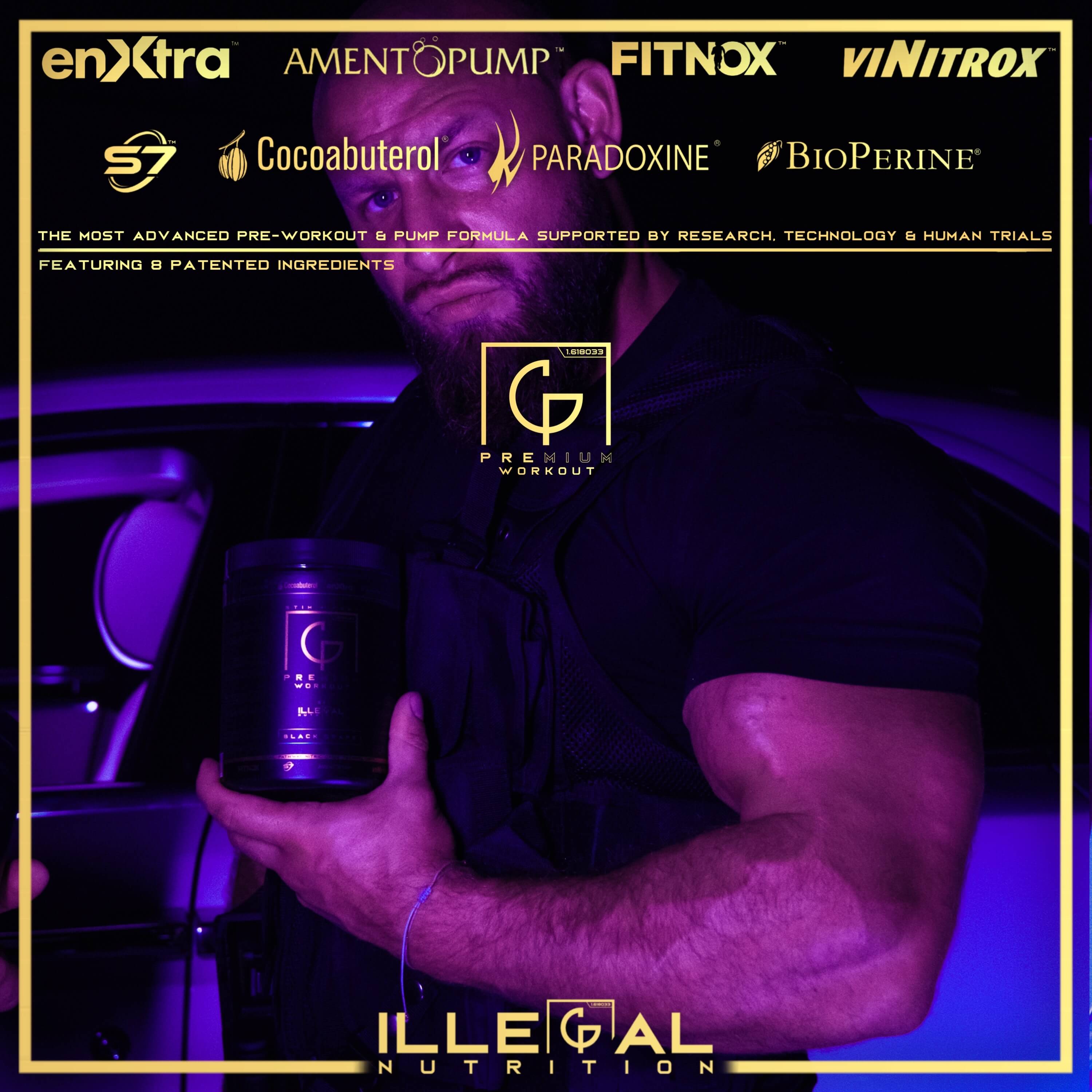 Illegal Nutrition Premium Pre-Workout (Stim + Pump) - 193g / Strawberry - Pre-Workout Powder