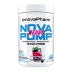 White tub of Innovapharm NovaPump Neuro in Blackberry Mojito flavor for focus and pumps