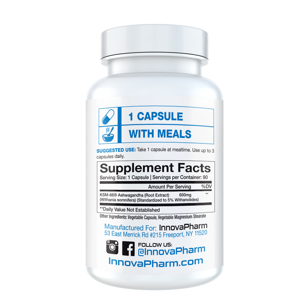 Innovapharm Ashwagandha KSM-66 - 90 Caps - Ashwagandha Capsules