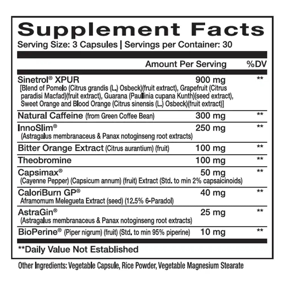 Innovapharm NovaBurn STIM 2.0 - 90 Caps - Fat Metabolizer Capsules