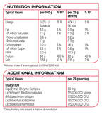 Reflex Nutrition Instant Whey Pro document with table layout for nutrition info