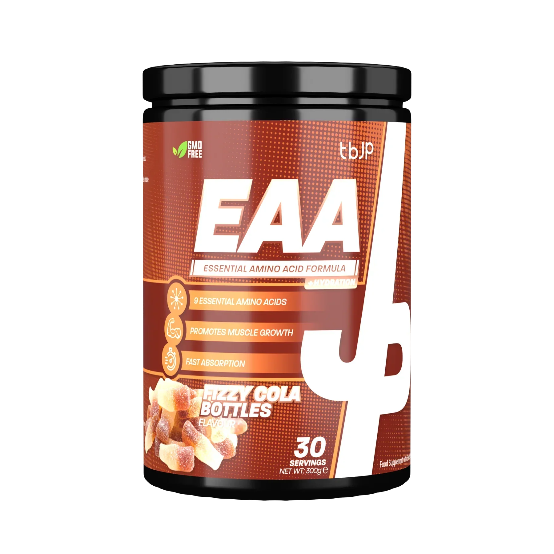 EAA supplement in Fizzy Cola flavor from Trained By JP to boost protein and provide essential nutrients