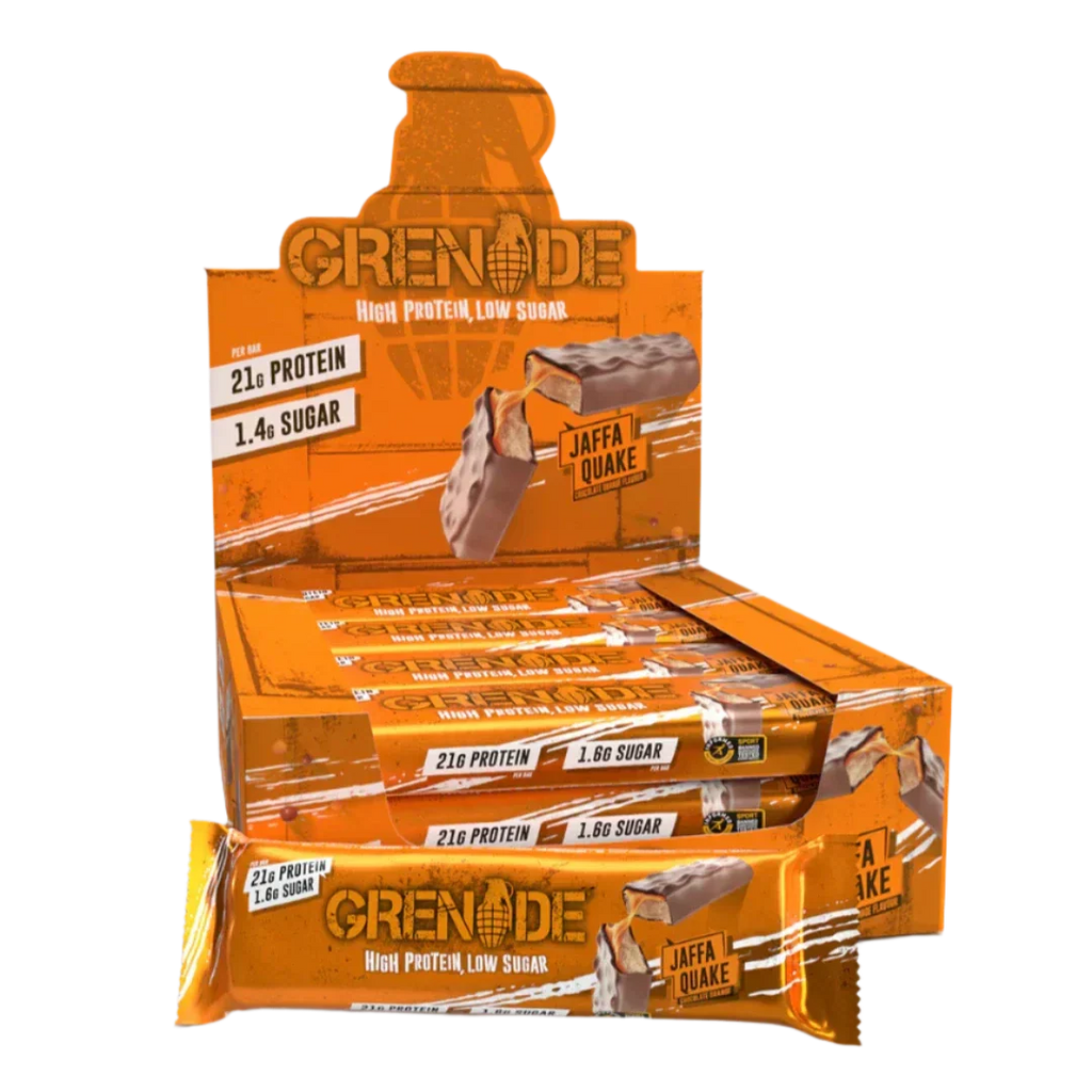 Grenade Protein Bar - 12x60g / Jaffa Quake - Protein Bars