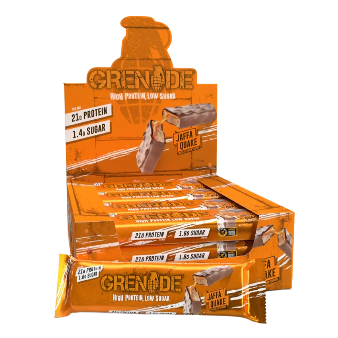 Grenade Protein Bar - 12x60g / Jaffa Quake - Protein Bars