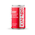 Red and white KAN-NRG alkaline ionised hydration water can with zero sugar and ginseng
