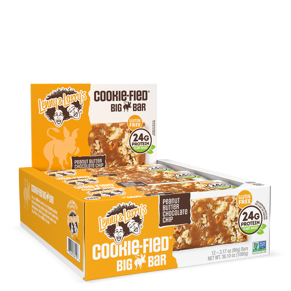 Lenny & Larry’s The Complete Cookie-fied BIG Bar - 12x90g / Peanut Butter Chocolate Chip - Protein Bars