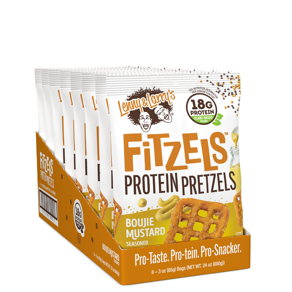 Lenny & Larry’s Fitzels - 8x85g / Boujie Mustard - Protein Crisps
