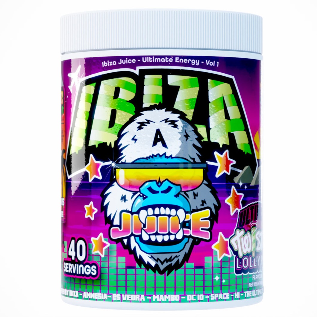 Gorillalpha Ibiza Juice - 480g / Ultimate Twister Lollipop - Pre-Workout Powder