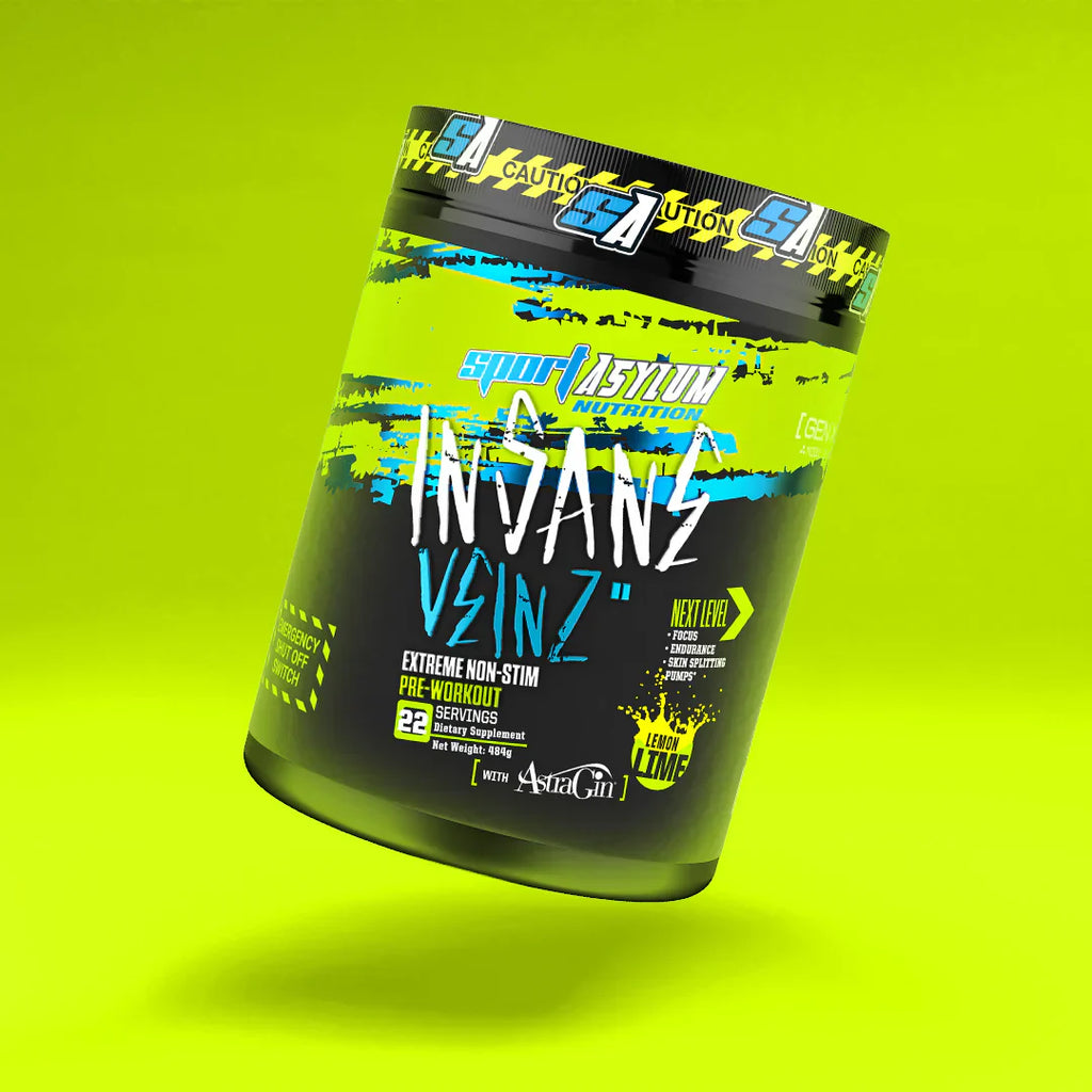 Sport Asylum Insane Veinz - 484g / Loopy Lemon Lime - Pre-Workout Powder