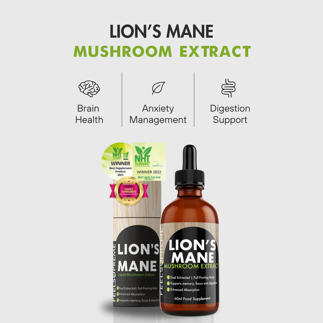 Feel Supreme Lions Mane Extract - 60ml - Cognitive Support Liquid
