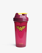 Pink and purple Wonder Woman smartshake lite comics shaker joker with yellow cap