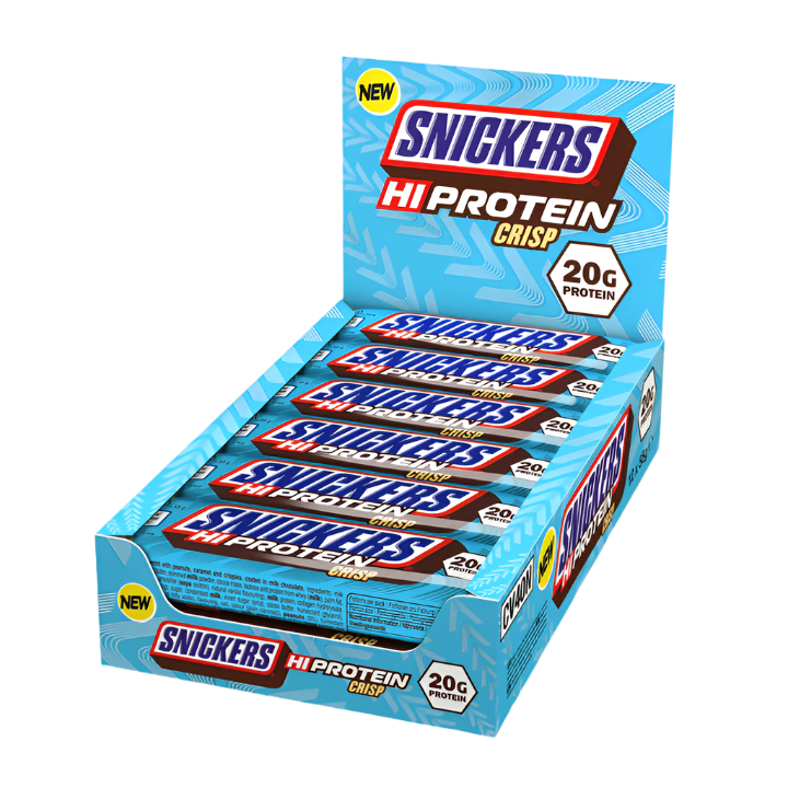 Snickers Hi-Protein Bars - 12x55g / Chocolate Crisp - Protein Bars