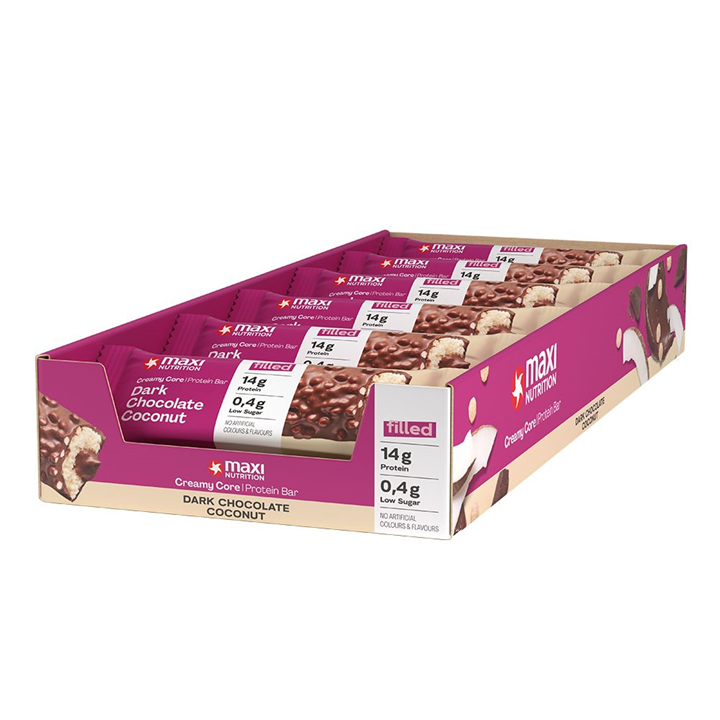 MaxiNutrition Creamy Core Protein Bar - 12x45g / Dark Chocolate Coconut - Protein Bars