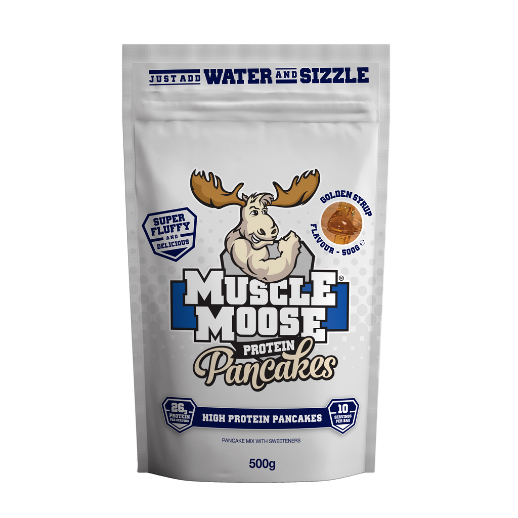 Muscle Moose Protein Pancakes - 500g / Golden Syrup - Protein Pancake Mix Powder