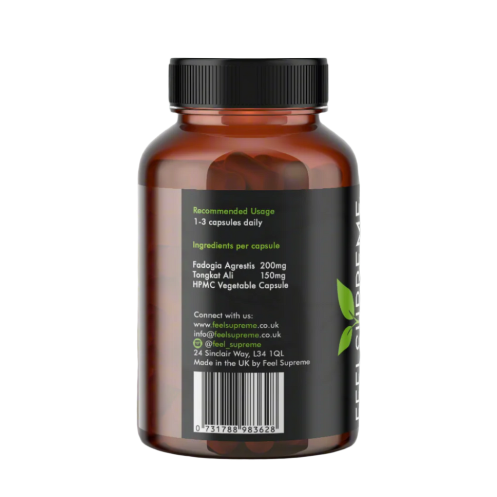 Feel Supreme Tongkat Ali And Fadogia Agrestis - 90 Veg Caps - Cognitive Support Capsules