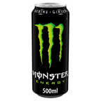 Black Monster Energy drink can with green claw mark logo for maximum refreshment