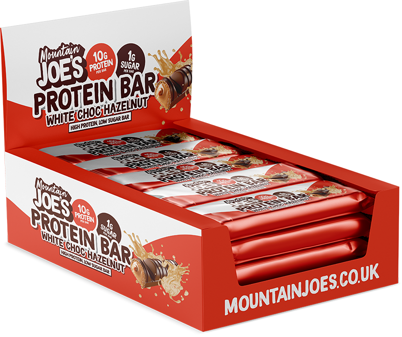 Mountain Joe’s Protein Bar - 12x35g / White Chocolate Hazelnut - Protein Bars